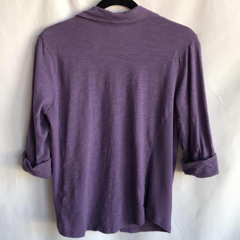 Caribbean Joe lilac soft button-down shirt, size L petite - Picture 4 of 6